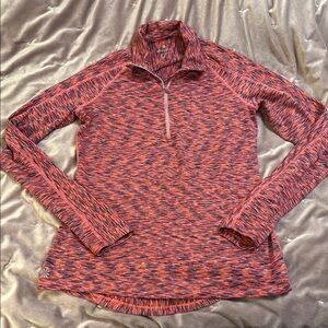 Athleta Multi-Color Quarter-Zip Top